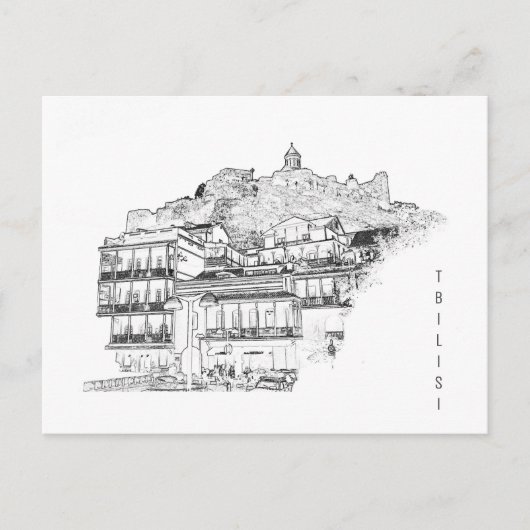 Carte Postale Architecture de rue Tbilissi Georgia (Devant)