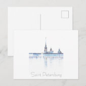 Carte postale Architecture de Saint-Pétersbourg Ru (Devant / Derrière)