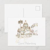 Carte postale Architecture de Saint-Pétersbourg Ru (Devant / Derrière)