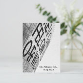 Carte Postale Architecture d'inscription Word noir et blanc (Debout devant)