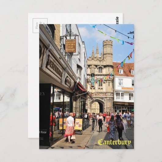 Carte Postale Architecture en Canterbury, Kent, Angleterre (Devant / Derrière)