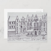 Carte Postale Architecture flamande front de mer, Gand, Belgique (Devant / Derrière)