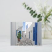 Carte Postale Architecture grecque bleue et blanche de Paros (Debout devant)