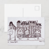 Carte Postale Architecture Haussmannienne | Champs Élysées, Pari (Devant / Derrière)