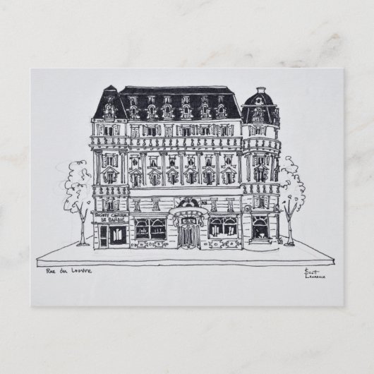Carte Postale Architecture Haussmannienne | Rue du Louvre, Paris (Devant)