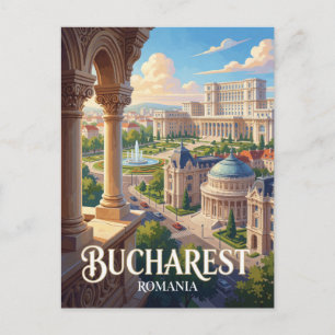 Carte Postale Architecture Historique de Bucarest Roumanie Voyag