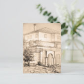 Carte Postale Architecture Maison traditionnelle Dessin d'art (Debout devant)