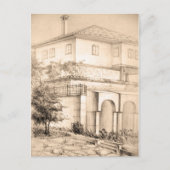 Carte Postale Architecture Maison traditionnelle Dessin d'art (Devant)