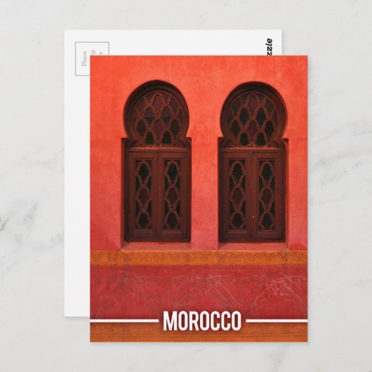 Carte Postale Architecture marocaine, Marrakech (Devant / Derrière)