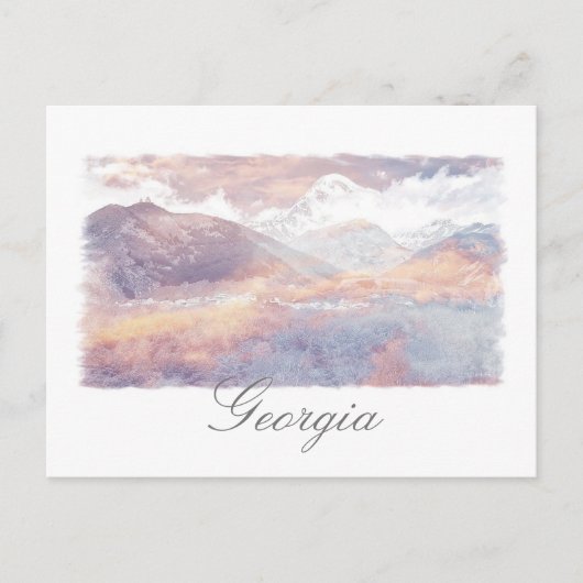 Carte postale Architecture Nature de Géorgie Kazbe (Devant)