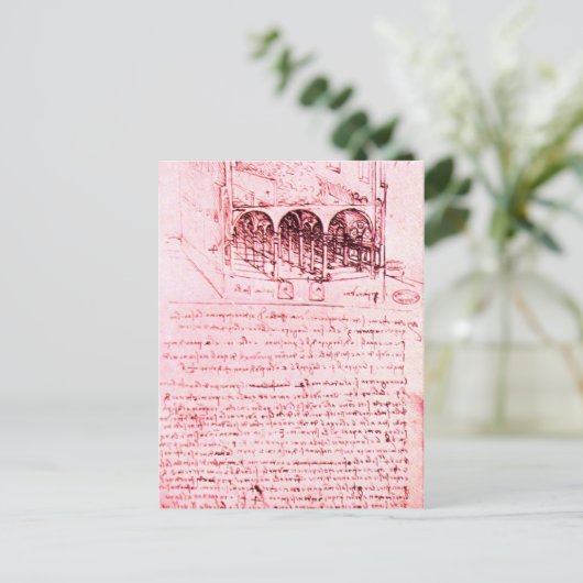 Carte Postale ARCHITECTURE RENAISSANCE, Rose (Debout devant)