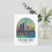 Carte Postale Architecture Skyline de Francfort-Allemagne (Debout devant)