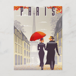 Carte Postale architecture tour eiffel vintage Paris français