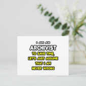 Carte Postale Archiviste amusant T-shirts et cadeaux (Debout devant)