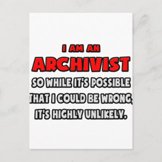 Carte Postale Archiviste drôle .. Très improbable