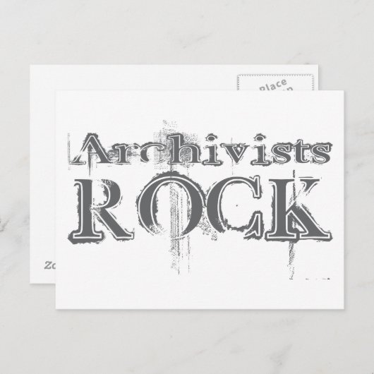 Carte Postale Archiviste Rock (Devant / Derrière)