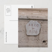 Carte Postale arco di tito pierre (Devant / Derrière)