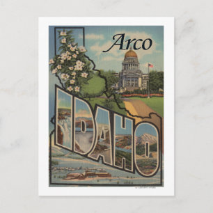 Carte Postale Arco, Idaho Grandes Lettres ScènesArco, ID