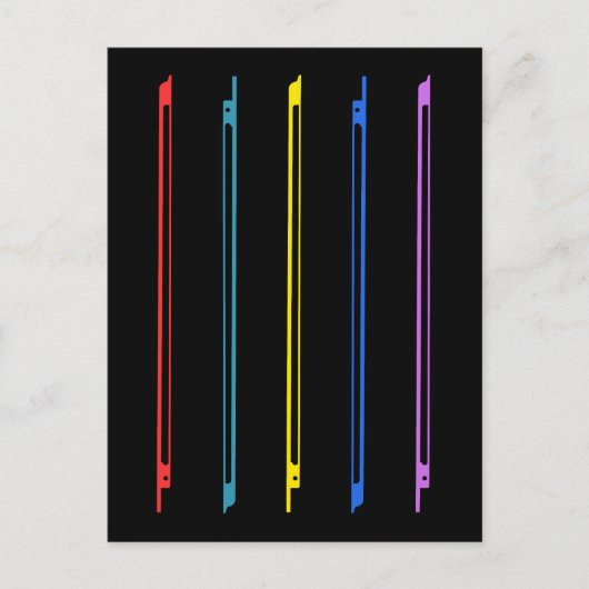 Carte Postale Arcs de violon colorés (Devant)
