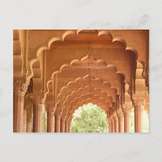 Carte Postale arcs rouges de delhi fort (Devant)