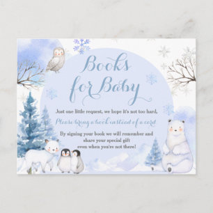 Carte Postale ARCTIC ANIMAL Snowflake Baby showers Livres pour b