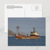 Carte Postale Arctic Lady, Bateau de crabe à Dutch Harbour, Alas (Devant / Derrière)