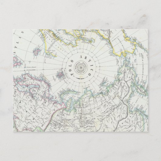 Carte Postale Arctique, hémisphère Nord (Devant)