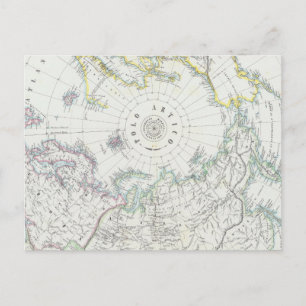 Carte Postale Arctique, hémisphère Nord