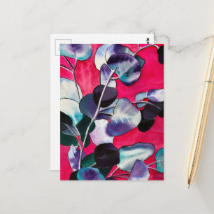 Carte Postale Ardoise feuille gomme