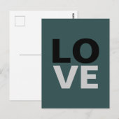 Carte Postale Ardoise grise de fond tendance Amour Mariage  (Devant / Derrière)