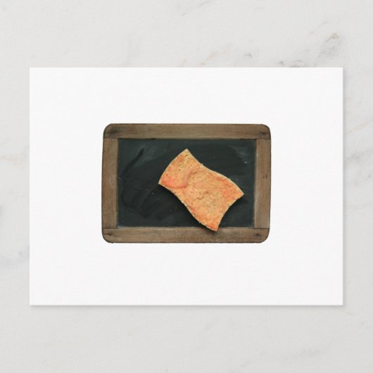 Carte Postale Ardoise Passer l'éponge Vinatge School Slate postC (Devant)