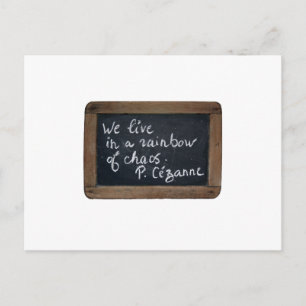 Carte Postale Ardoise Rustic School Slate Cézanne's Quote PostC