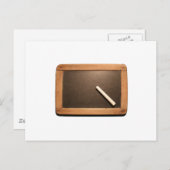 Carte postale Ardoise scolaire vintage avec craie (Devant / Derrière)