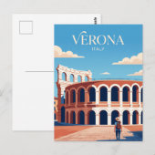 Carte Postale Arène de Vérone Italie (Devant / Derrière)