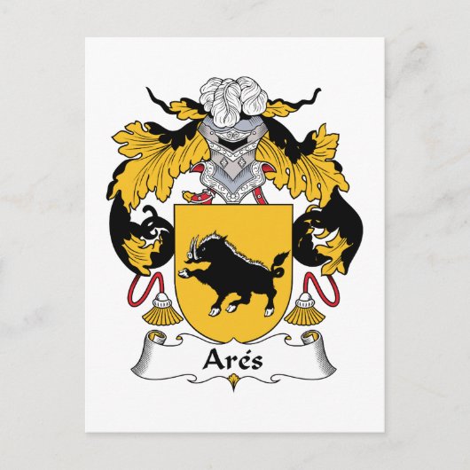 Carte Postale Ares Family Crest (Devant)