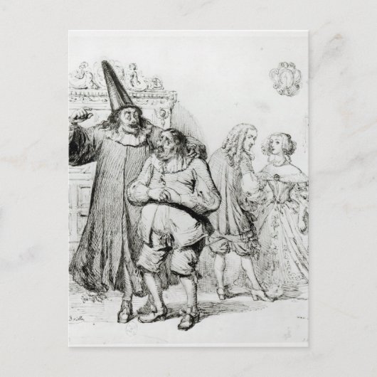 Carte Postale Argan et Monsieur Purgon (Devant)