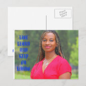 Carte Postale argent ann lee **fameuse citation (Devant / Derrière)