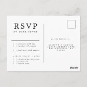 Carte Postale Argent Blanc Dogwood Blossoms RSVP (Dos)