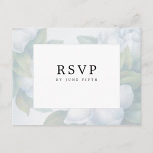 Carte Postale Argent Blanc Dogwood Blossoms RSVP