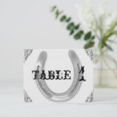 Carte Postale Argent en fer à cheval sur le Mariage blanc Numéro (Debout devant)