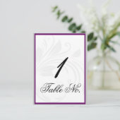 Carte Postale Argent et mauve Flore Cardillère Numéro de tableau (Debout devant)