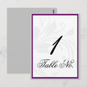 Carte Postale Argent et mauve Flore Cardillère Numéro de tableau (Devant / Derrière)