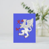 Carte Postale Argent Griffin Rampant (Debout devant)