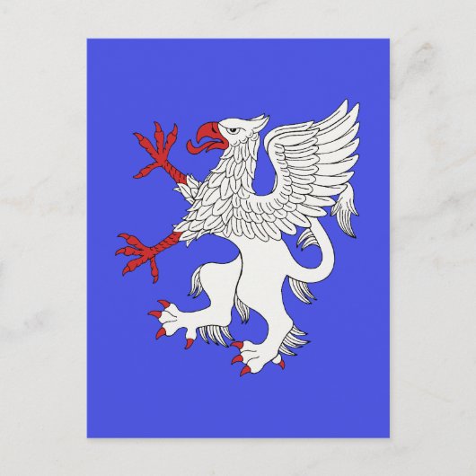 Carte Postale Argent Griffin Rampant (Devant)