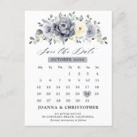 Argent Gris ivoire Floral Boho hiver Enregistrer l