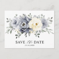 Argent Gris ivoire Floral Boho hiver Enregistrer l