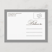 CARTE POSTALE ARGENT | REHEARSAL DÎNER INVITATION (Dos)