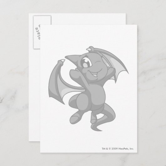 Carte Postale Argent Shoyru (Devant / Derrière)