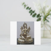 CARTE POSTALE ARGENT TARA BUDDHIST GODDESS (Debout devant)