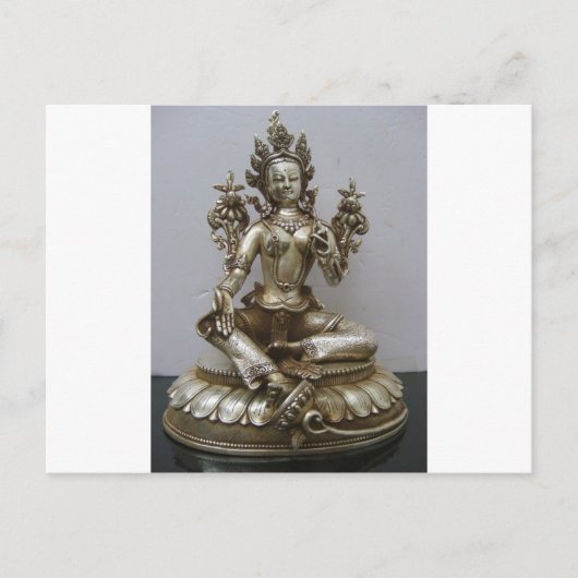 CARTE POSTALE ARGENT TARA BUDDHIST GODDESS (Devant)